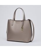 Rivoli Handtasche aus nudefarbenem Leder - 45x15x30 cm