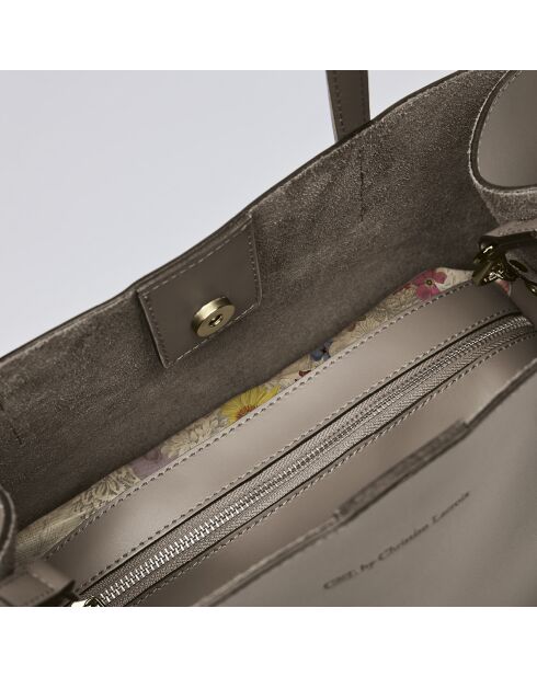 Rivoli Handtasche aus nudefarbenem Leder - 45x15x30 cm