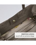 Rivoli Handtasche aus nudefarbenem Leder - 45x15x30 cm