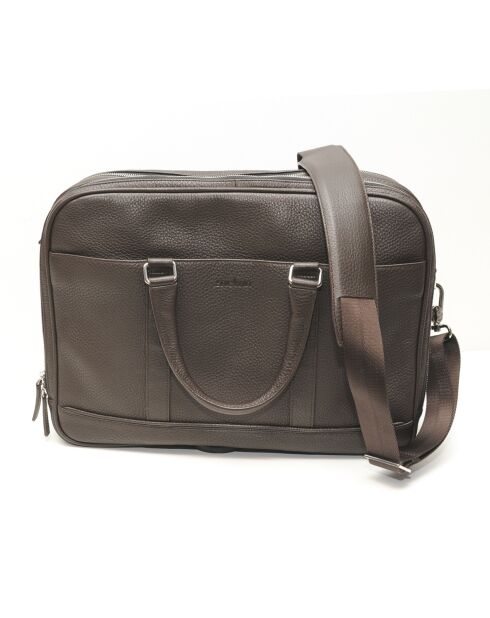 Melvin Kollektionstasche aus braunem Leder - 41x31x10 cm