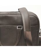 Melvin Kollektionstasche aus braunem Leder - 41x31x10 cm