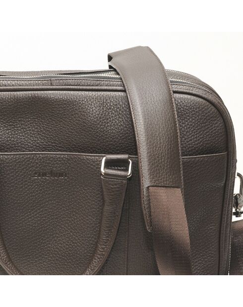 Melvin Kollektionstasche aus braunem Leder - 41x31x10 cm