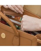 Borsa Riley in pelle cognac - 24,5x32x15 cm