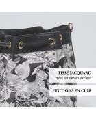 Eleanor schwarze Beuteltasche aus Leder - 21x12x21 cm
