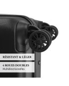 Set van 3 zwarte Toulouse koffers - 40x21x56 cm/46x25x67 cm/52x29x77 cm