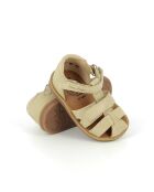 Beige Poppy sandalen met bandjes voor jongens