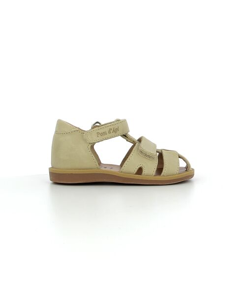 Beige Poppy sandalen met bandjes voor jongens
