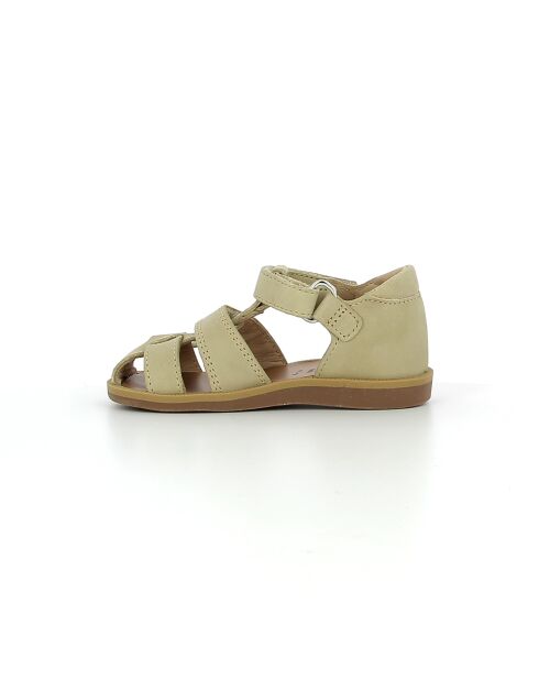 Beige Poppy sandalen met bandjes voor jongens