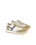 T&C 77 sneakers in camel/crème/marineblauw