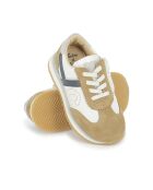 T&C 77 sneakers in camel/crème/marineblauw