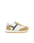 T&C 77 sneakers in camel/crème/marineblauw