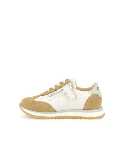 T&C 77 sneakers in camel/crème/marineblauw