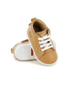 Bouba lichte camelkleurige schoenen met ritssluiting