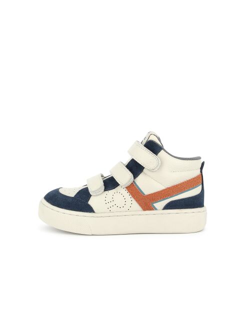 T&C 17 Hi Easy Sneakers in Weiß/Dunkelblau/Gold