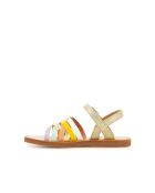 Plagettes Lux mehrfarbige Sandalen in Platin/Pastell