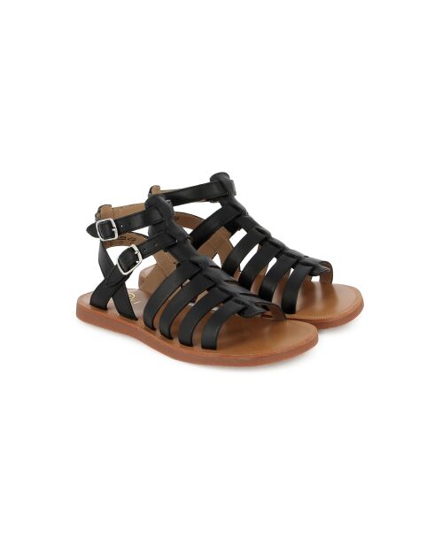 Plagettes Gladiator S zwarte sandalen