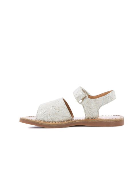 Stitch Easy Strandsandalen, Weiß/Platin