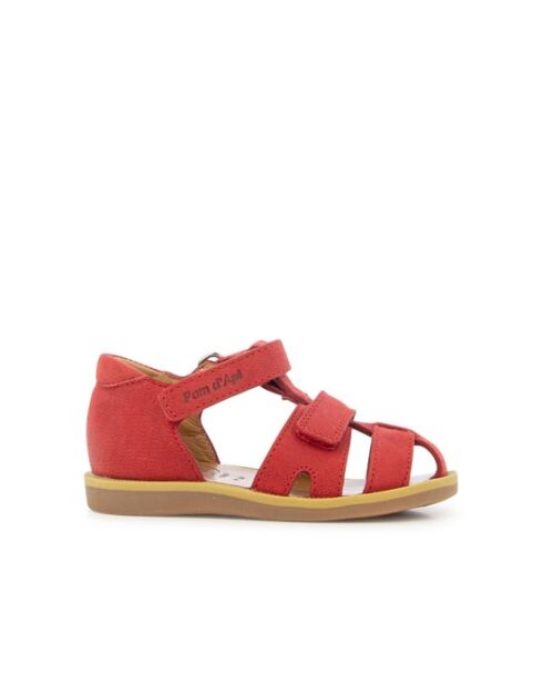 Rode Poppy schoenen met riem voor jongens