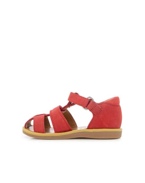 Rode Poppy schoenen met riem voor jongens