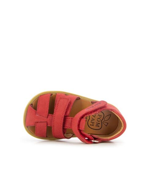 Rode Poppy schoenen met riem voor jongens