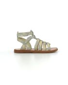 Plagettes Gladiator grijs/gouden sandalen