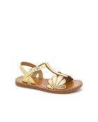 Plagettes Bloom sandalen in goud/nude