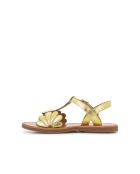 Plagettes Bloom sandalen in goud/nude