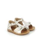Veelkleurige sandalen met poppy-gesp