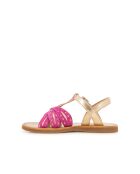 Plagettes Wheat sandalen met framboos/koper