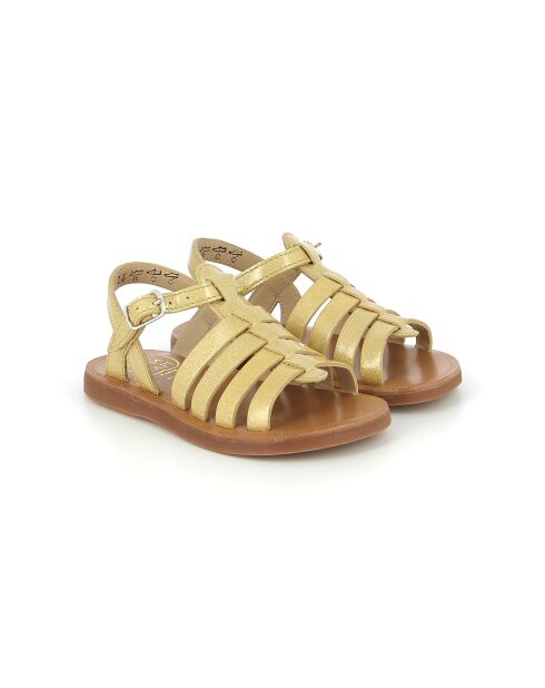 Platinum-sandalen met plagettes en bandjes