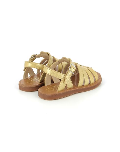 Platinum-sandalen met plagettes en bandjes