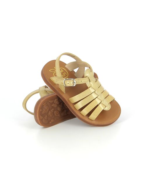 Platinum-sandalen met plagettes en bandjes