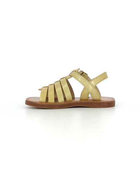 Platinum-sandalen met plagettes en bandjes