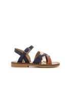 Hera Cross Sandalen in Marineblau/Rost/Kupfer