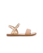 Plagettes Buckle Tao sandalen in koper/nude