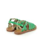 Groene sandalen met plagettes en bandjes