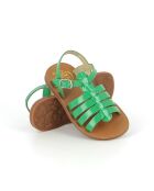 Groene sandalen met plagettes en bandjes