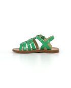 Groene sandalen met plagettes en bandjes