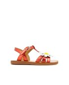 Big Flo Plagettes Sandalen mit roten Mohnblumen