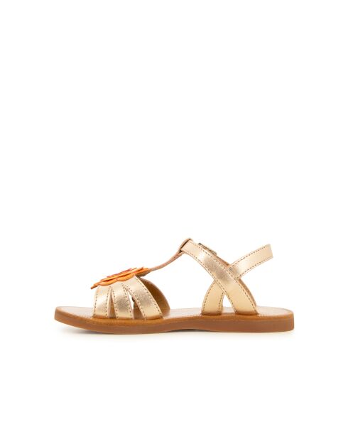 Plagettes Alto koperen sandalen