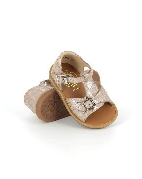 Poppy Buckle nude sandalen