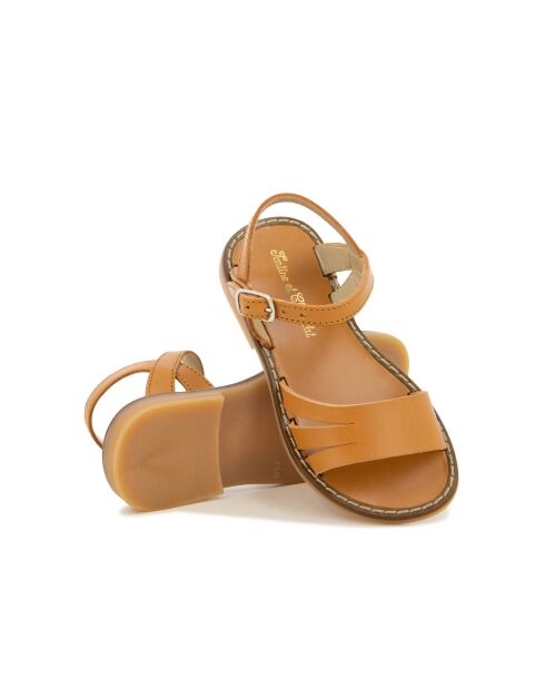 T&C 10 Bando kamelfarbene Sandalen