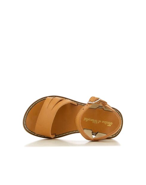 T&C 10 Bando kamelfarbene Sandalen