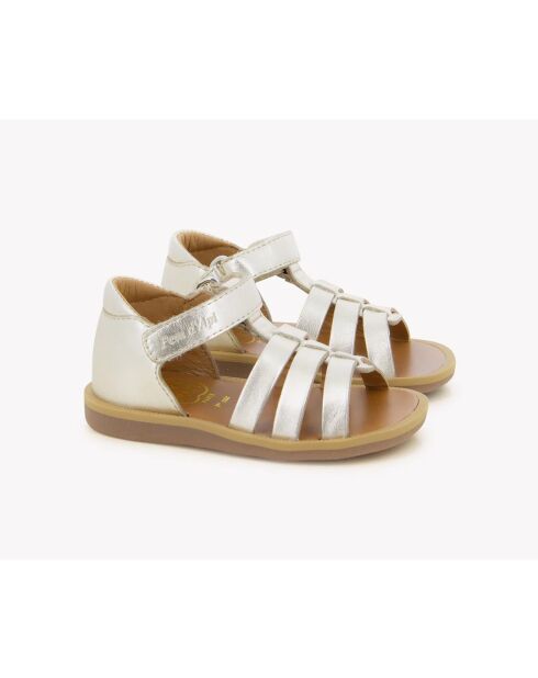 Platinum-sandalen met Poppy Strap