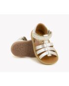 Platinum-sandalen met Poppy Strap