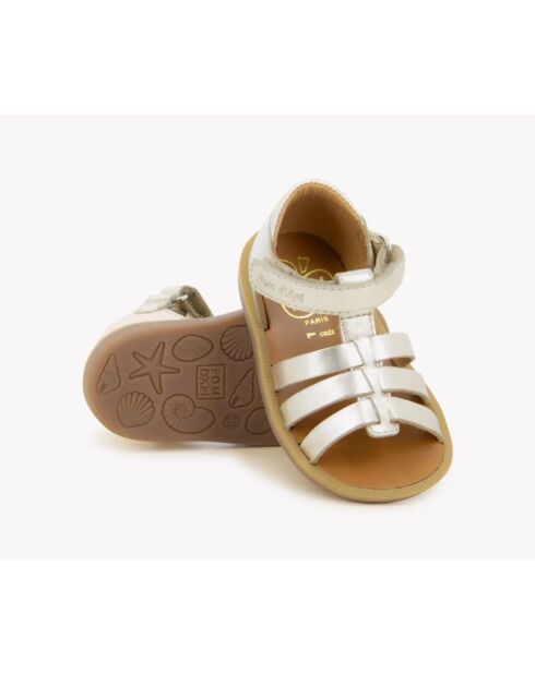 Platinum-sandalen met Poppy Strap