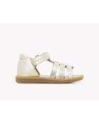 Platinum-sandalen met Poppy Strap