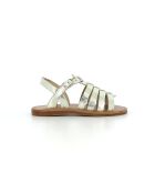 Plagettes Sandalen met bandjes wit/goud