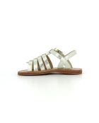 Plagettes Sandalen met bandjes wit/goud