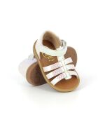 Witte sandalen met poppy-bandjes